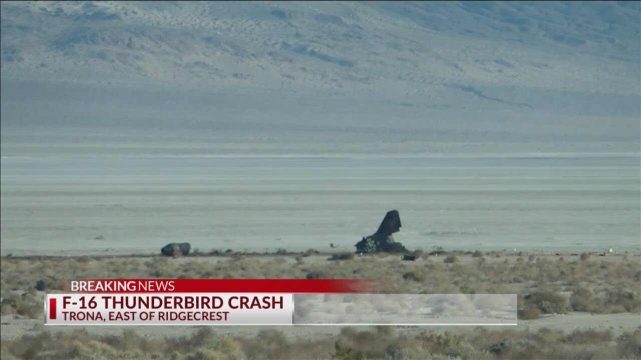 F-16 Thunderbird crash east of Ridgecrest