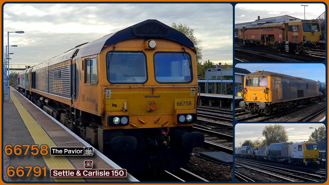 Trains at Paddock Wood station on the South Eastern Main Line.