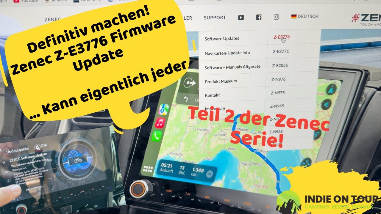 Definitiv machen! Zenec Z-E3776 Update Firmware - Kann echt jeder - Teil 2 der Zenec Serie