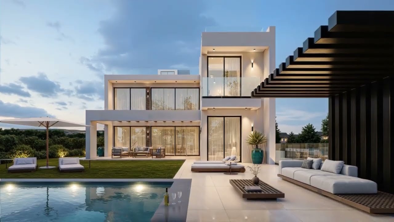 🤍🏡 Te vas a enamorar de esta villa moderna (y aún no está construida) DIGITAL ARCHITECTS
