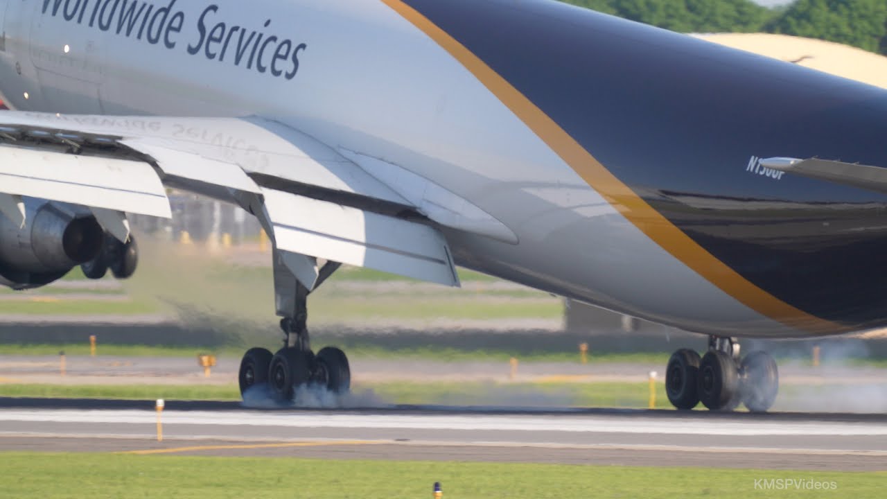 N150UP - UPS A330 Slow Motion Touchdown at MSP/KMSP