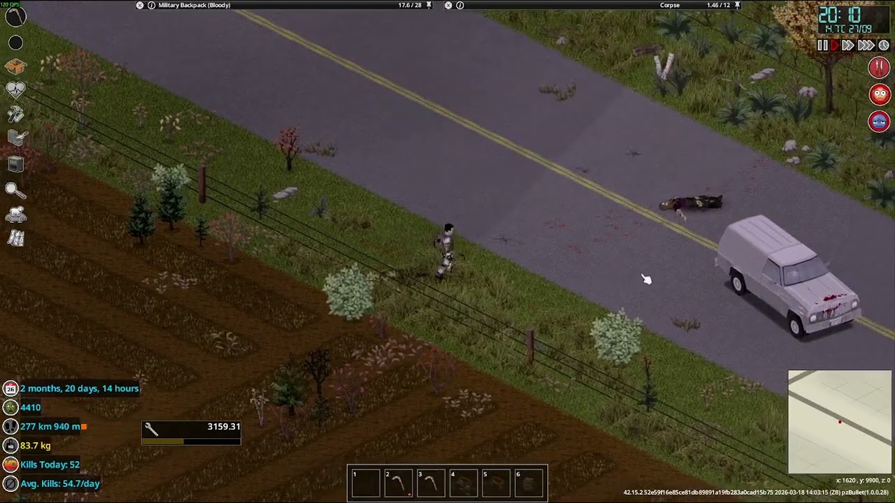 Project Zomboid 🧟- Xô zombizada !  - SOLO (2x)