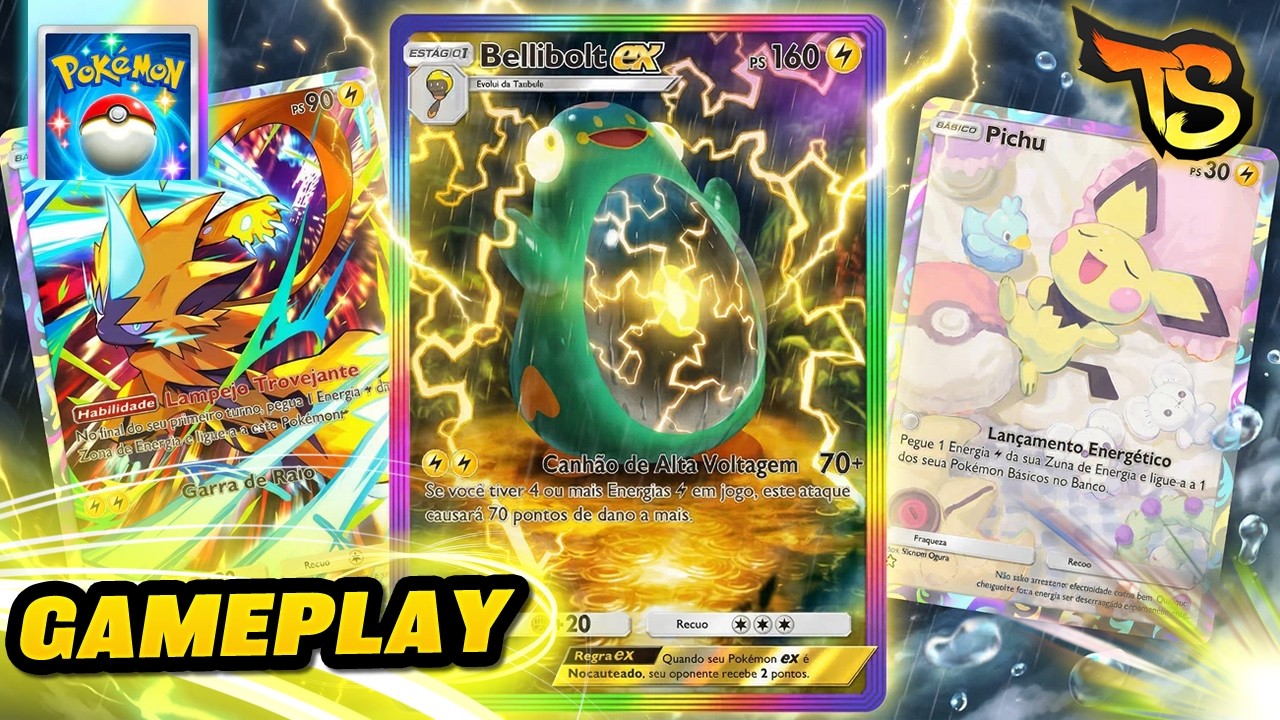 DECK BELLIBOLT ex, chegando causando ESTRAGO no Meta do Pokémon TCG Pocket! Gameplay INSANA!