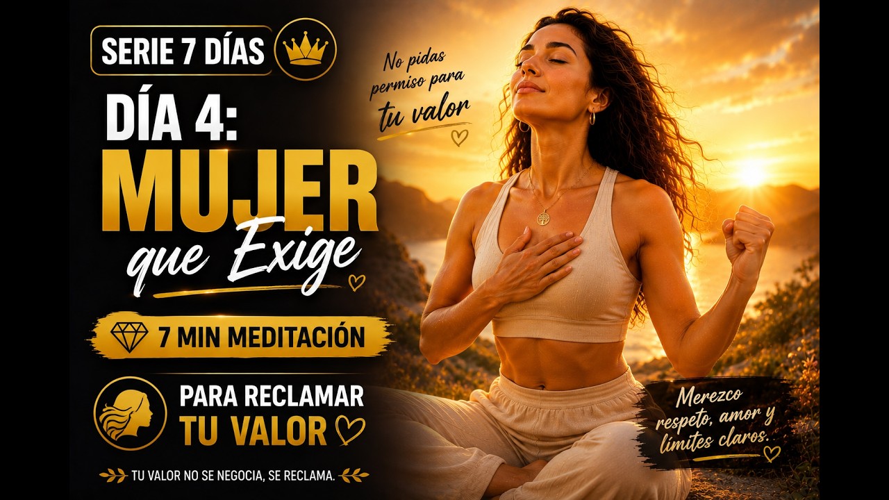 Día 4: Mujer que Exige | 7 Min Meditación para Reclamar Tu Valor 👑