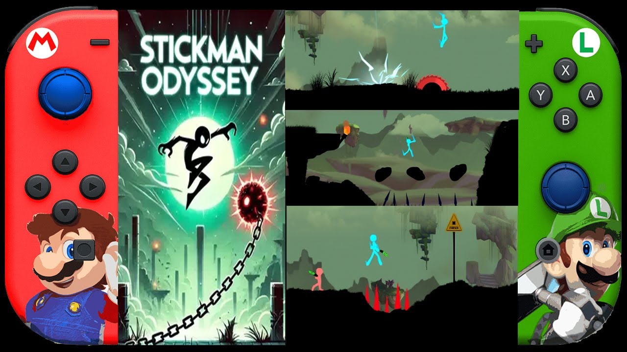 Stickman Odyssey - Gameplay Moments | Fast-Paced Action Platformer | Nintendo Switch 4K