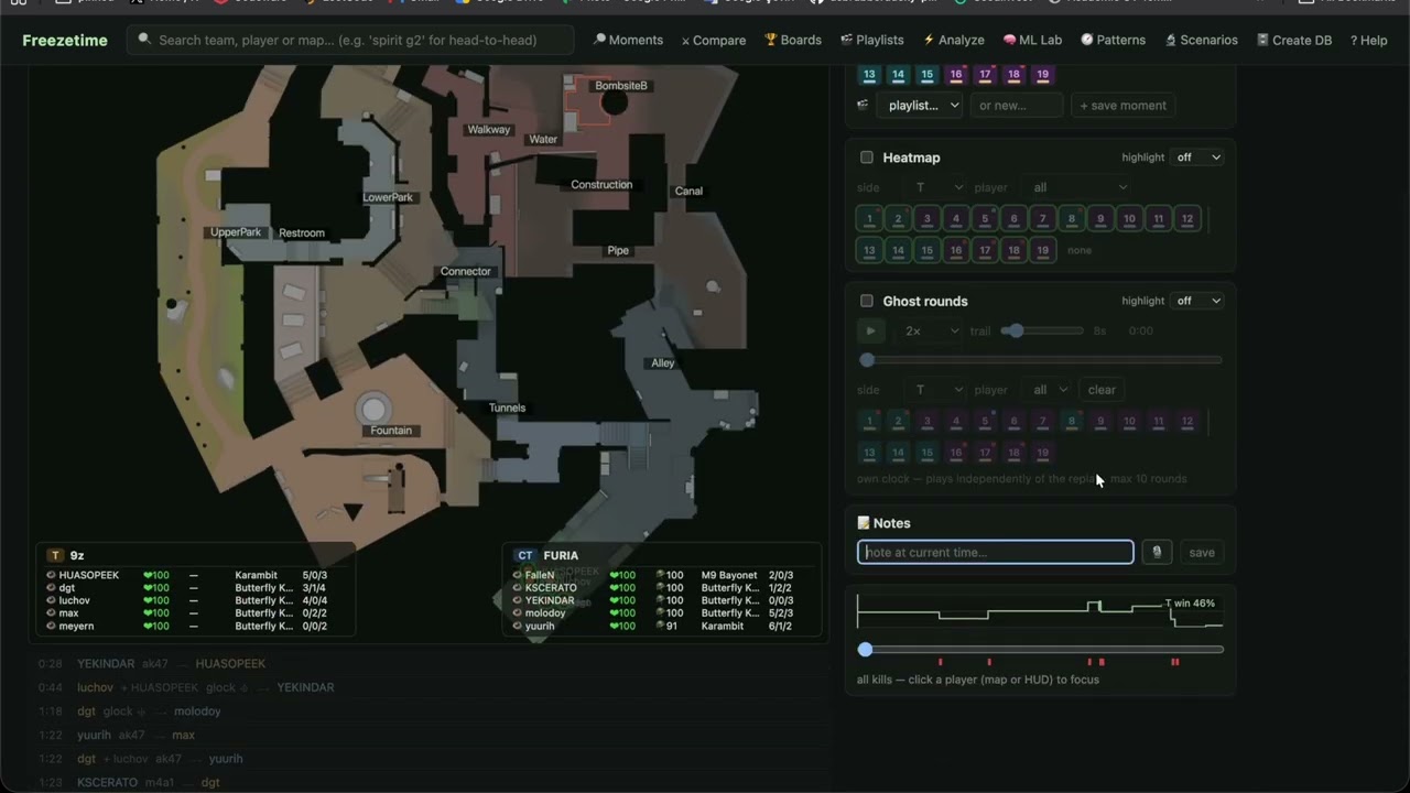 I made a local, free and open-source cs2 analysis software - freezetime walkthrough
