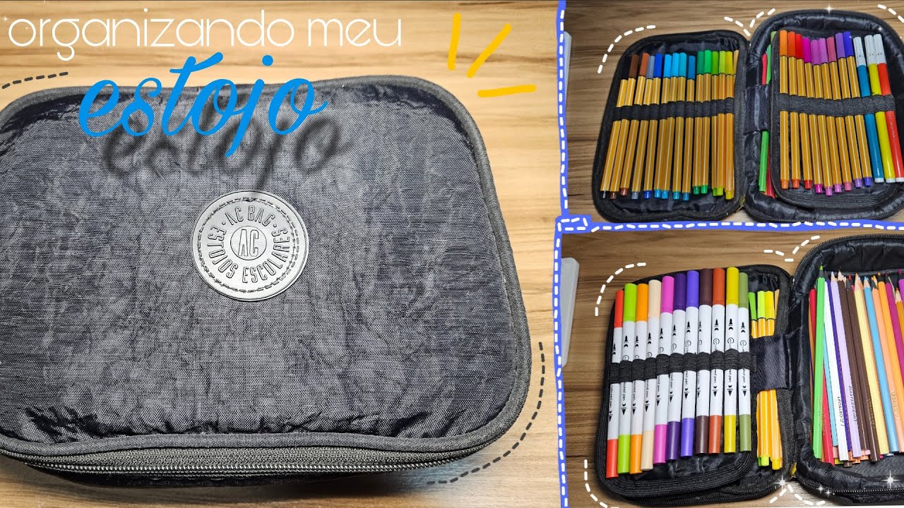 Organizando meu estojo pt.2 🎒✨ #organização #estojo #papelaria