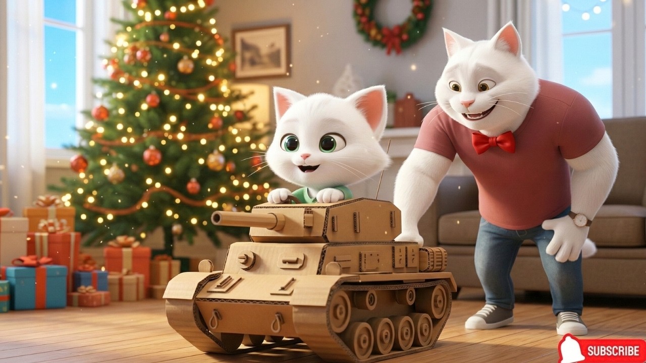 They Mocked the Kittens Cardboard Tank - But the Giant Pink Tank Won the Race!