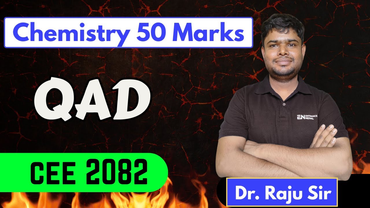 CEE Chemistry QAD By Raju Sir IIJoin CEE Crash Course Now for MBBS,BSC.NURSING & Paramedical II