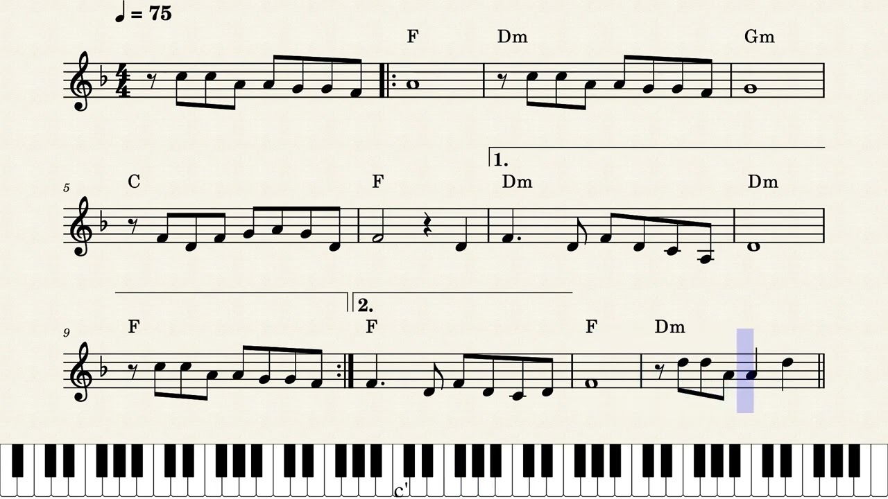 Champa Battambang l ចំប៉ាបាត់ដំបង l Sinn Sisamouth l Piano Sheet Music
