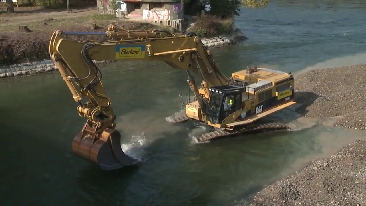 Flussbaggerung Aare