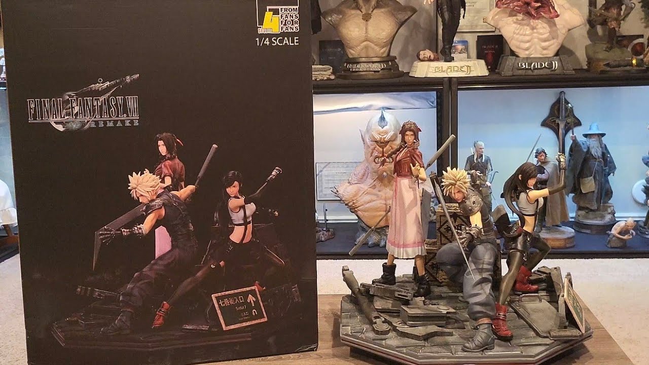 F4 FF7 Cloud/Tifa/Aerith 1/4 Statue Diorama Unboxing