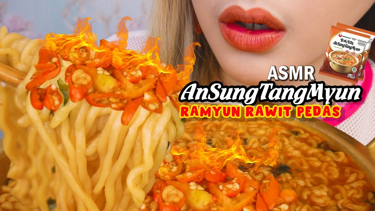 JANJI PASTI PEDES‼️ASMR MIE RAMYUN PEDES ANSUNGTANGMYUN PAKE RAWIT S3TAN🥵 | ASMR Indonesia