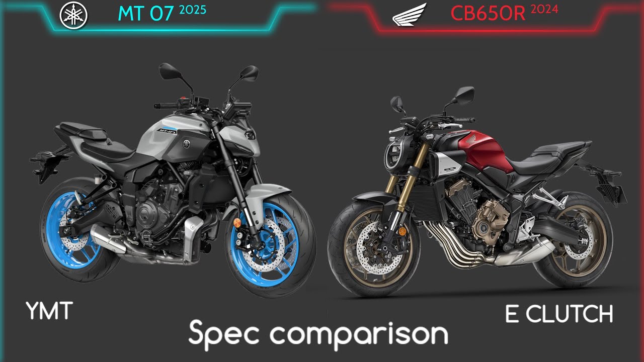 2025 YAMAHA MT07 VS HONDA CB 650 R | Comparison | Mileage | Top Speed | Price | BikeInformer