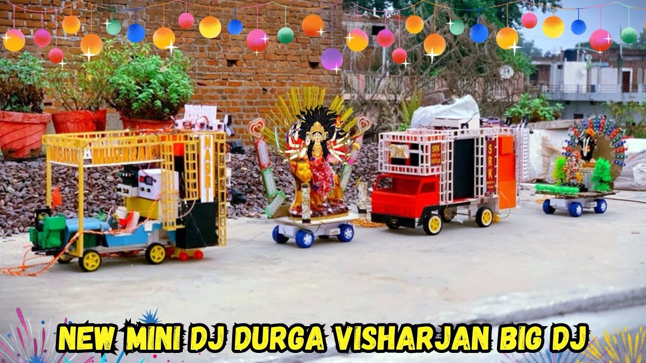 NEW mini dj Durga | Ganesh Visharjan decoration | mini dj pickup | mini dj truck