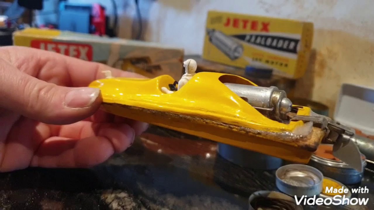 Jetex 50 speedboat jet propelled running