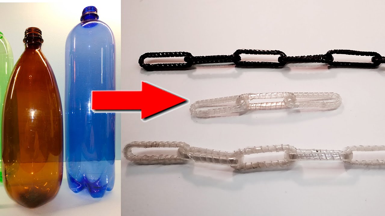 Цепь из пластиковых бутылок своими руками / Chain plastic bottles / Бери и делай