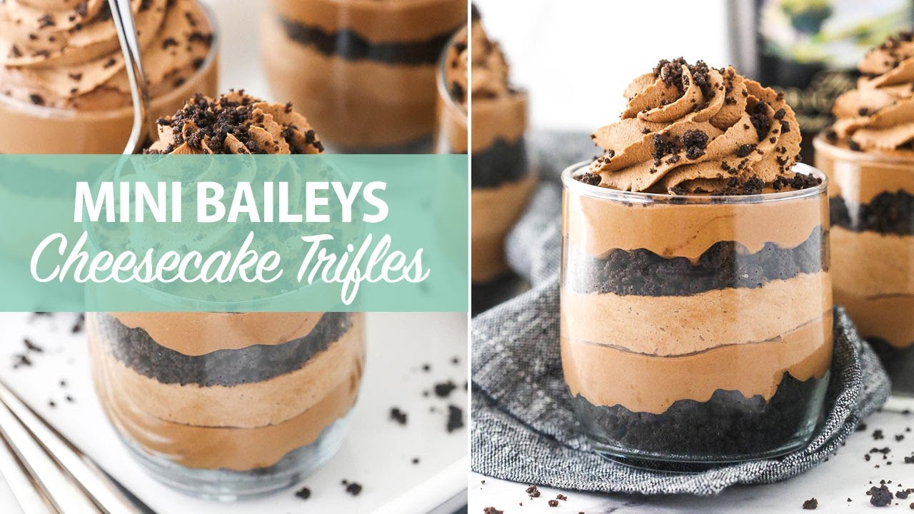 Mini Baileys Chocolate Cheesecake Trifles