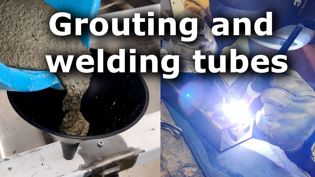 Grouting and fabricating vice mounts on the CNC