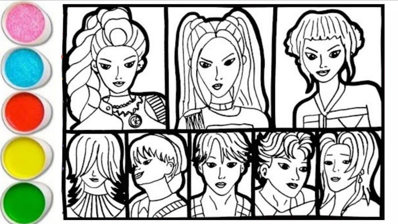 Draw and Color the Characters from K Pop Demon Hunters: Huntrix and the Saja Boys 👩‍🎤🎤✨😈👹🗡️🧑