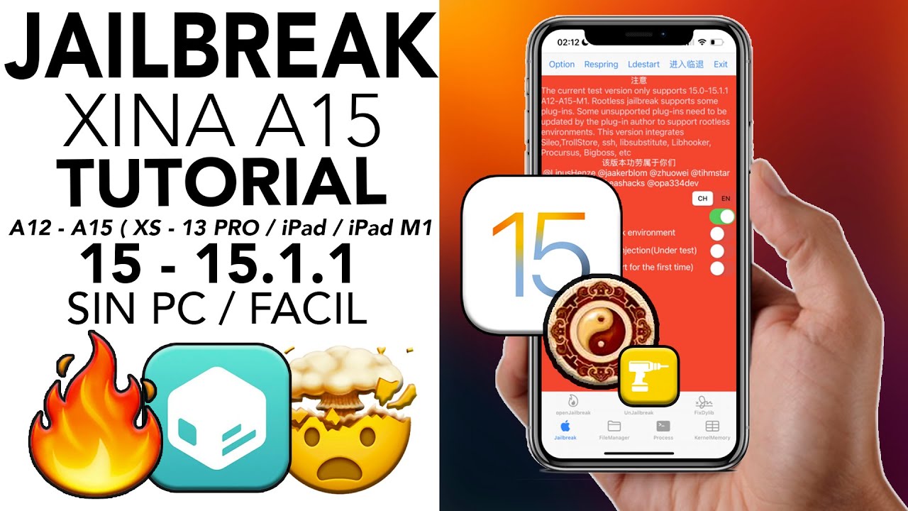 ►TUTORIAL &bull; JAILBREAK iOS 15 - 15.1.1 (Xina A15) (WITHOUT PC) VERY EASY (XS - 13 PRO / iPad / iPa...