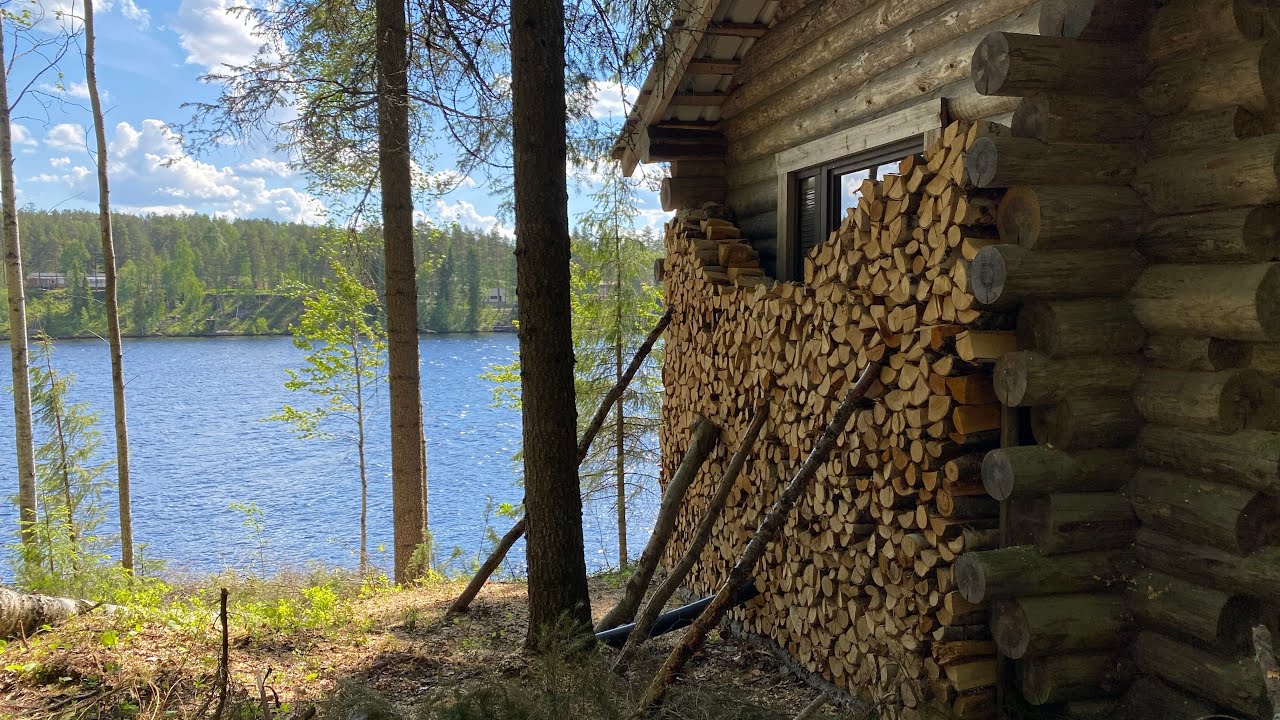 Clearing The Riverside & making firewood | Forgotten Log Cabin Project Ep2
