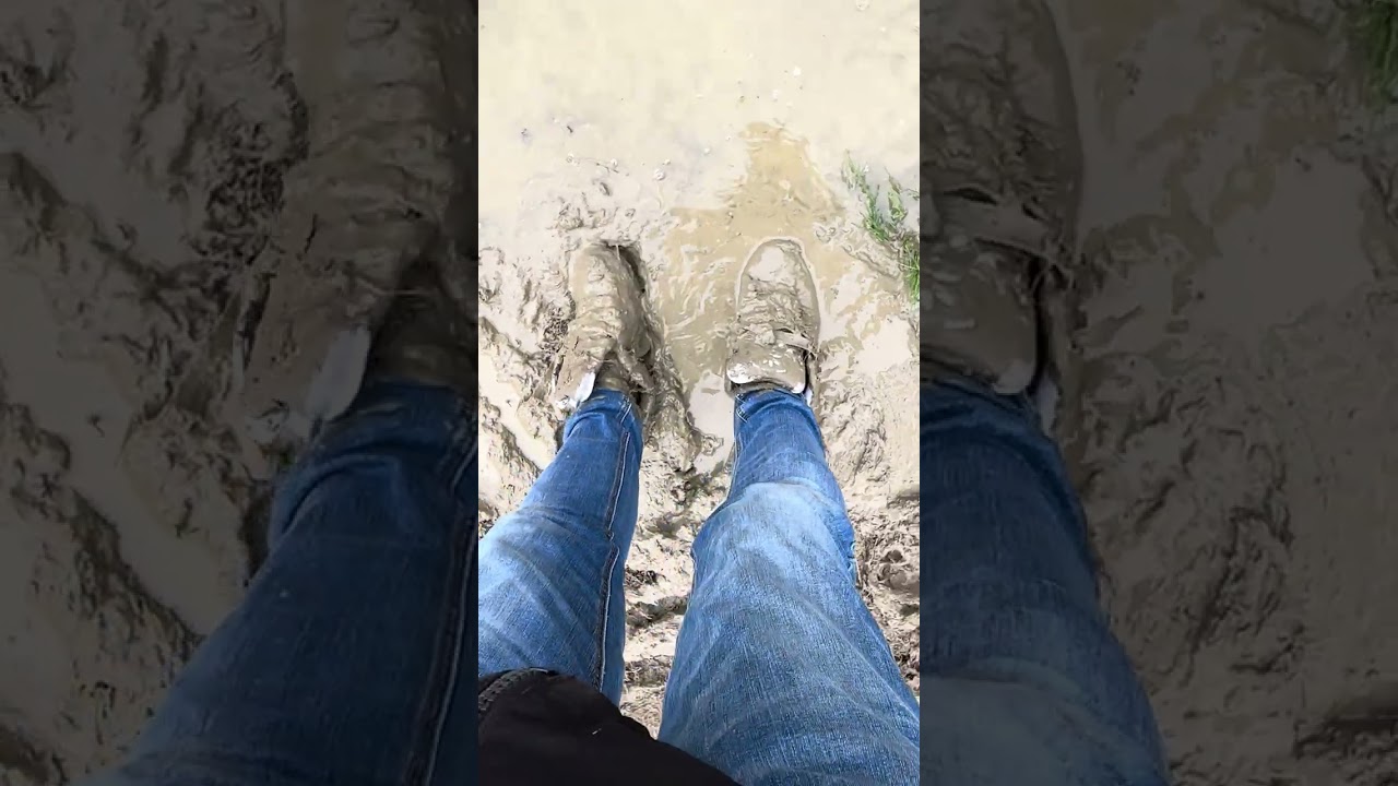 Adidas Campus walk in the mud