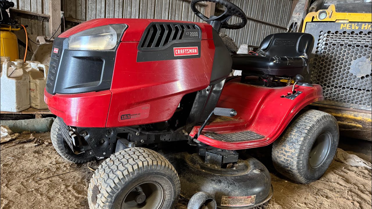 Fixing the steering gear and servicing this FREE craftsman LT2000