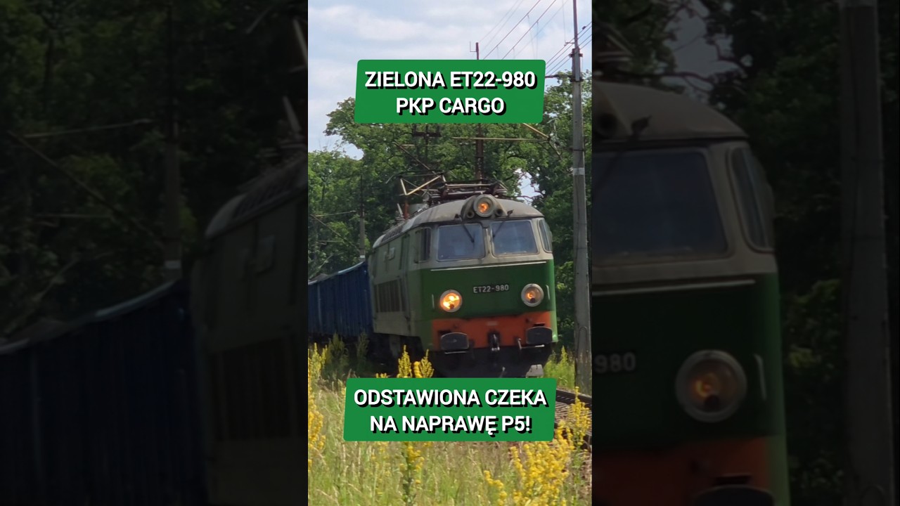 ZIELONY ET22-980 PKP CARGO ODSTAWIONY W OCZEKIWANIU NA NAPRAWĘ P5 - CZYŻBY POŻEGNANIE Z BROCHOWEM?