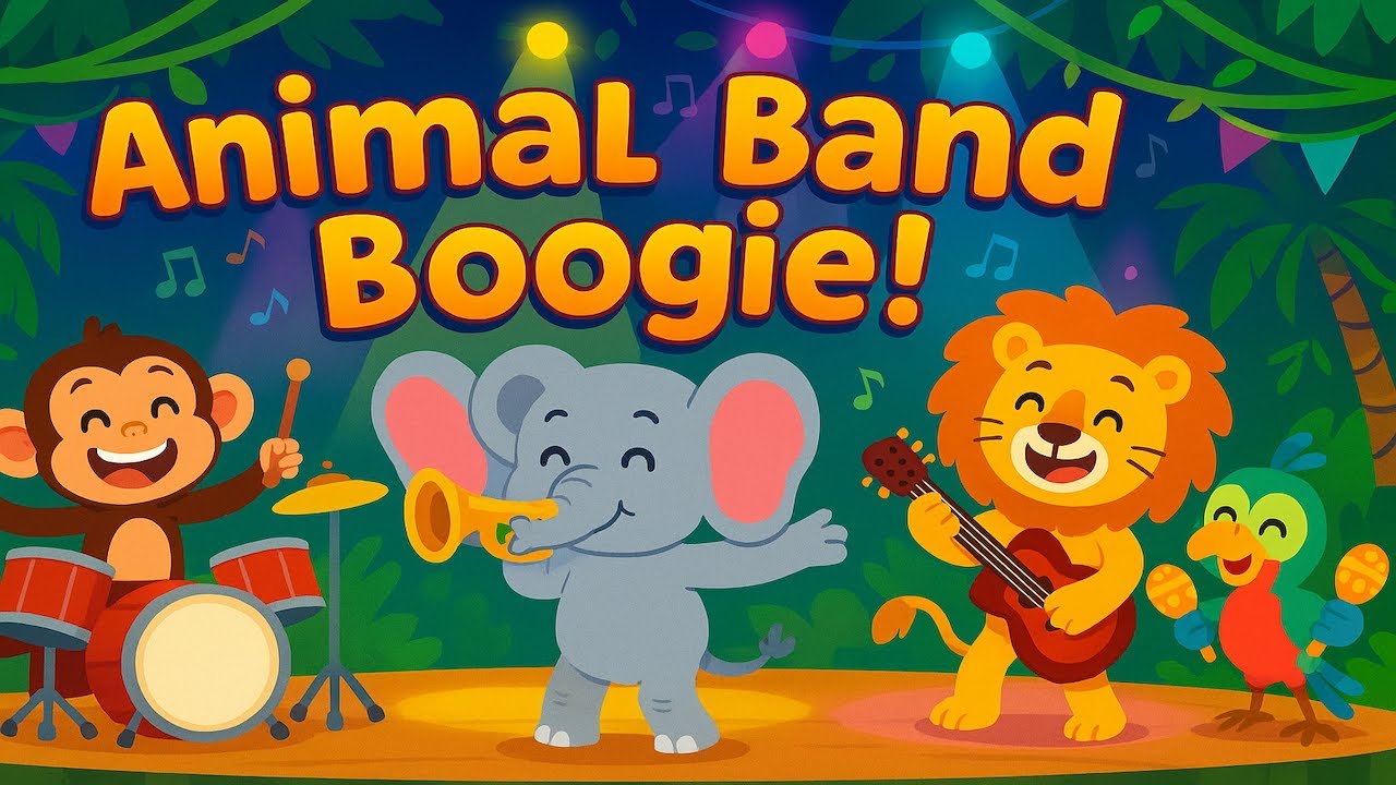 Animal Band Boogie 🎺 | Fun Dance & Music Song for Kids | Jungle Animals Throw the Best Party Ever!