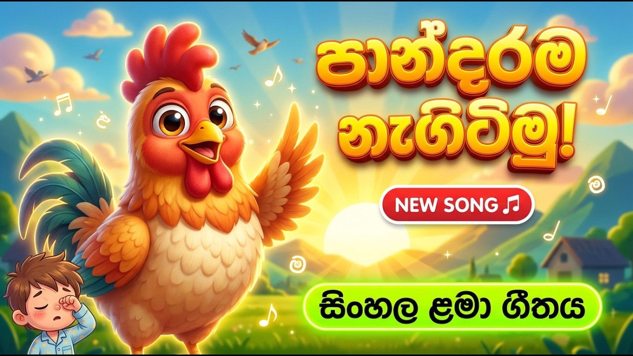 පාන්දරම නැගිටිමු 📖🌅 | කුකුළු හාමි ළමා ගීතය | Sinhala Kids Song @PunchiSindu