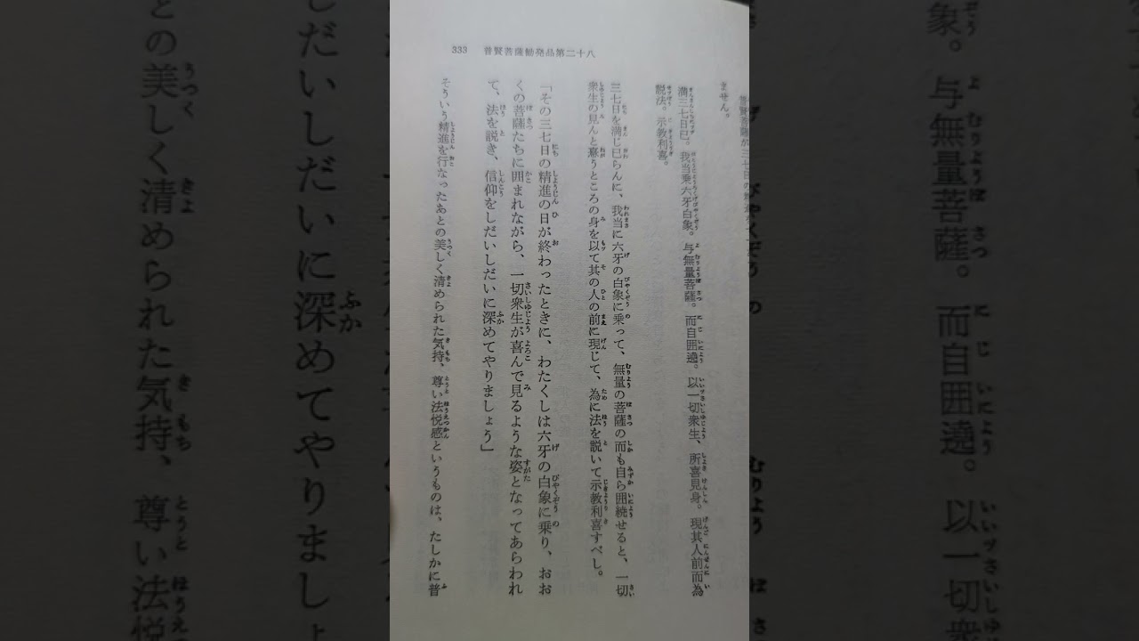 260.妙法蓮華経普賢菩薩勧発品第二十八(3) 頁328〜339 訓読→現代語訳→解説　(精神の習慣をつくる)
