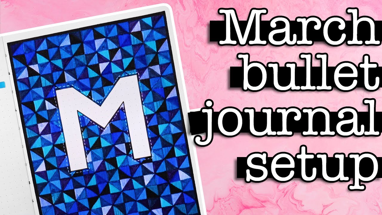 March Bullet Journal Setup 💜 Quilts bujo theme