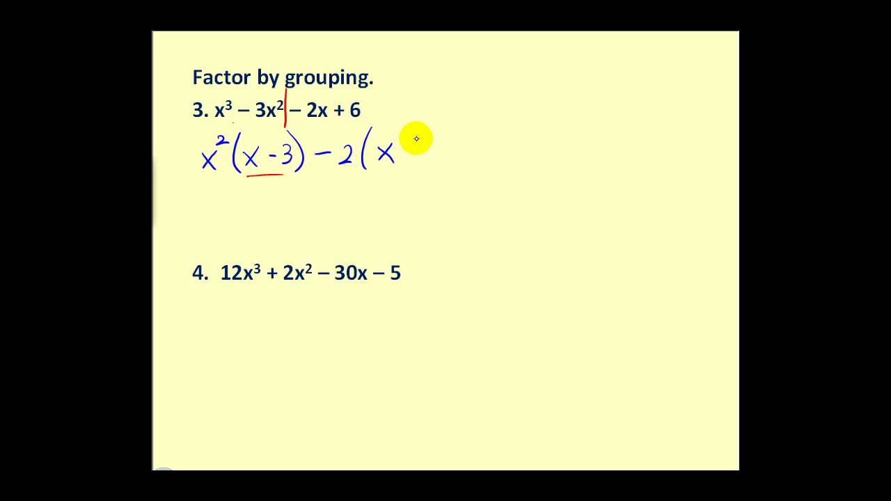 Factor By Grouping
