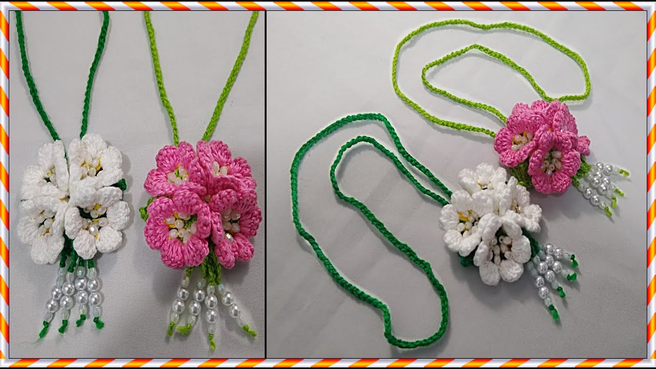 Colar Amor Perfeito em crochê rápido e fácil de fazer! crochet necklace | collar de ganchillo