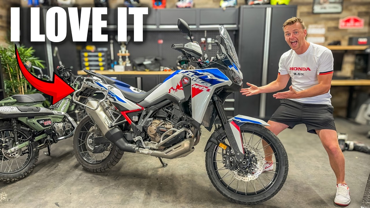За рулём Africa Twin Adventure Sports 2024 года и выбираем новый переднеприводный твин! Motovlog