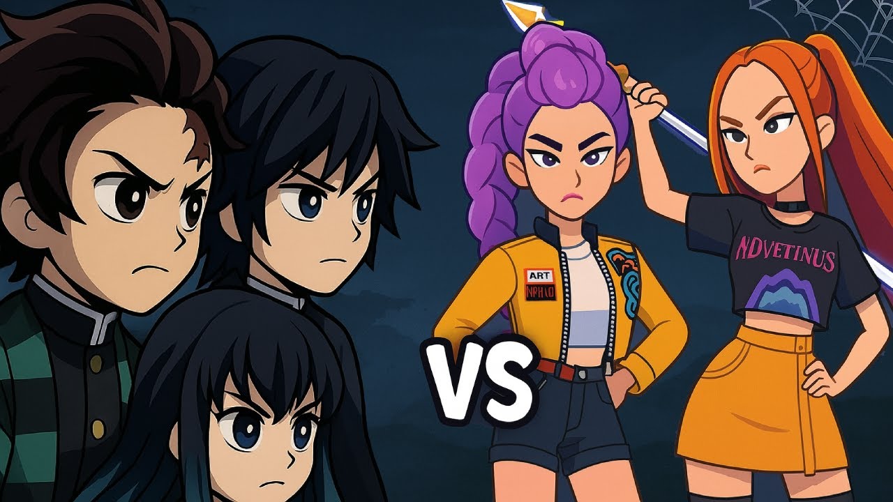 LOS KIMETSUS SE ENFRENTAN A LAS HUNTRIX!!!!