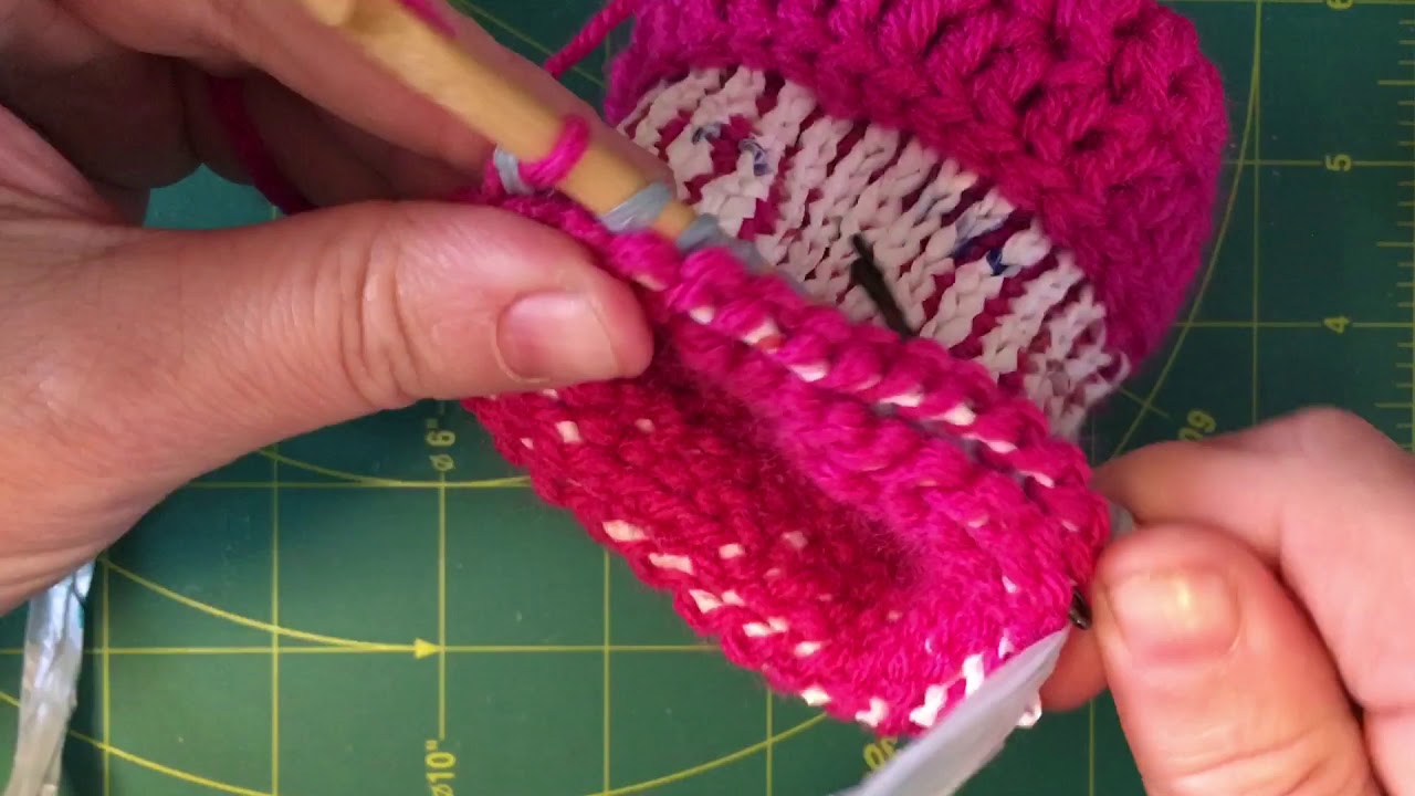 Trash Crafts!! Increasing and Decreasing with Tunisian Crochet In The Round, For Making Mittens