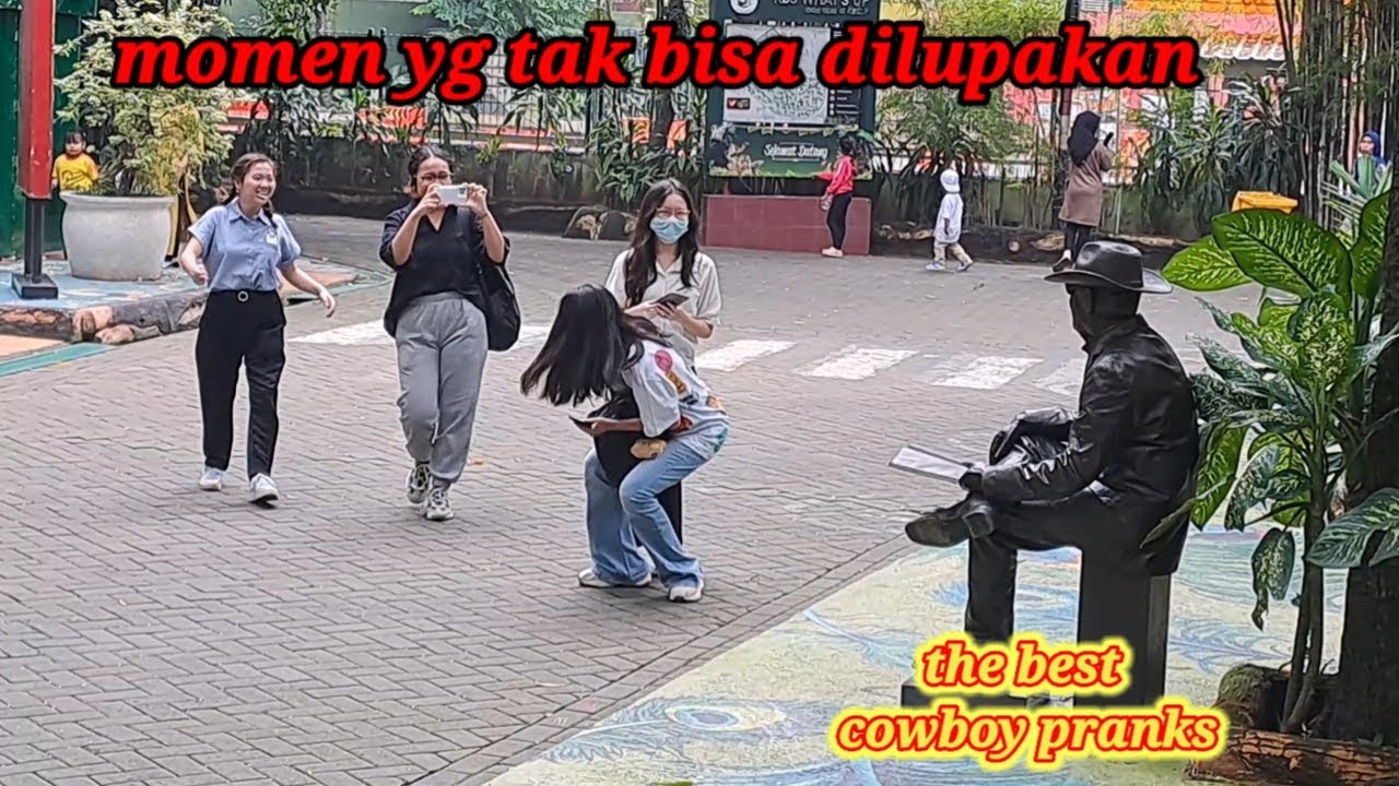 the best cowboy pranks//unforgettable moment//lelucon patung hidup