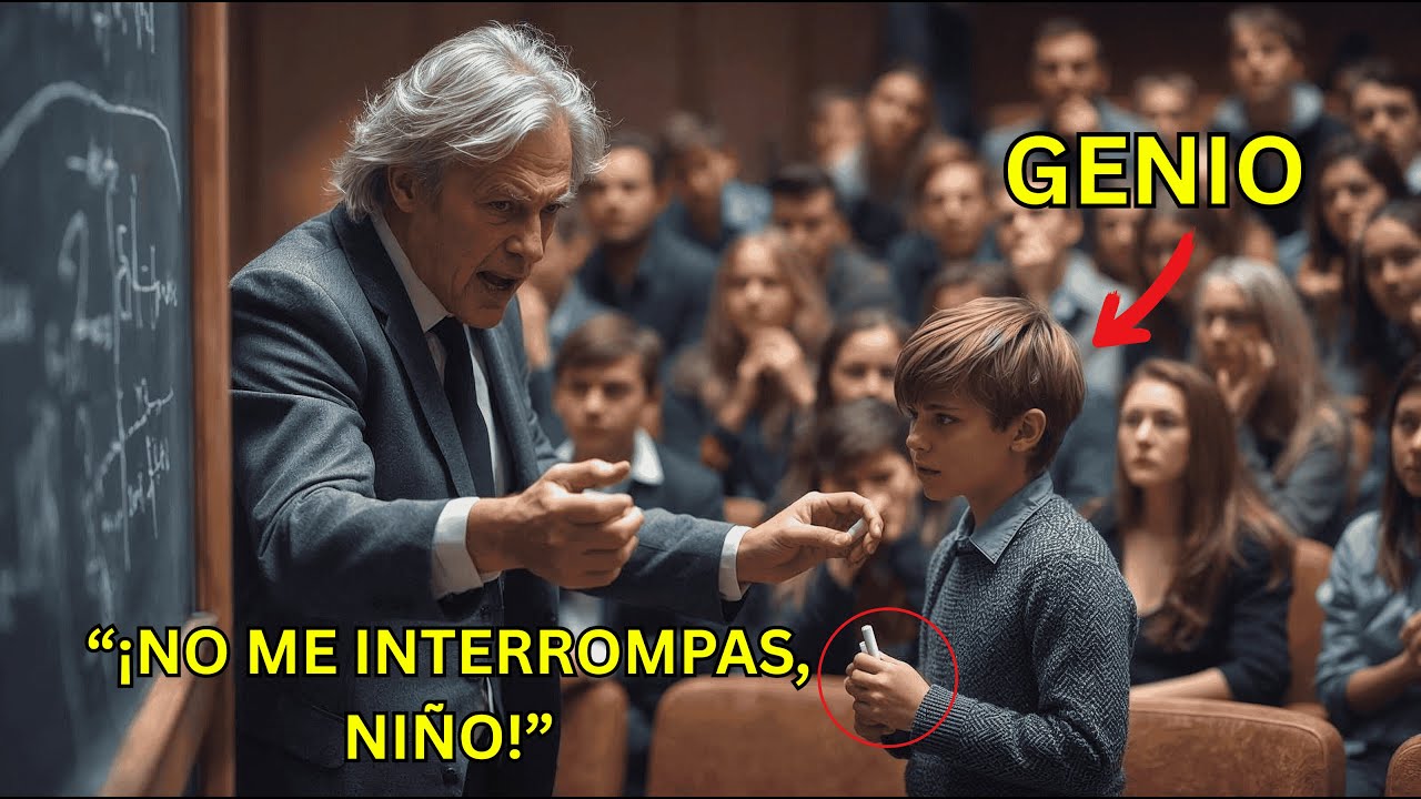 “¡NO ME INTERROMPAS, NIÑO!” — rugió el científico… y él dio la respuesta que destruyó su teoría