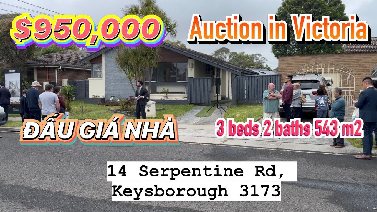 #208. AUCTION sold $950,000. Đấu gi&aacute; nh&agrave; v&ugrave;ng Keysborough Melbourne Victoria Australia 🇦🇺