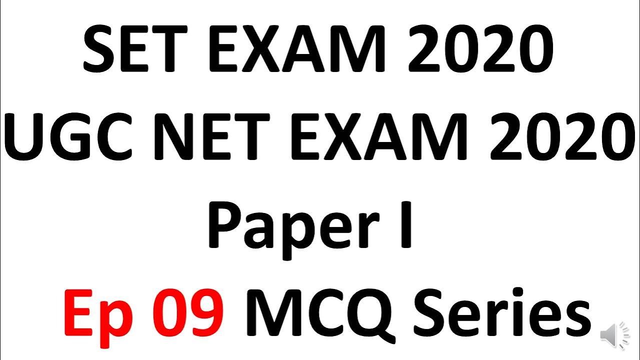 SET and UGC NTA Exam  Preparation Paper 1 Question and answers  2020 Ep 9