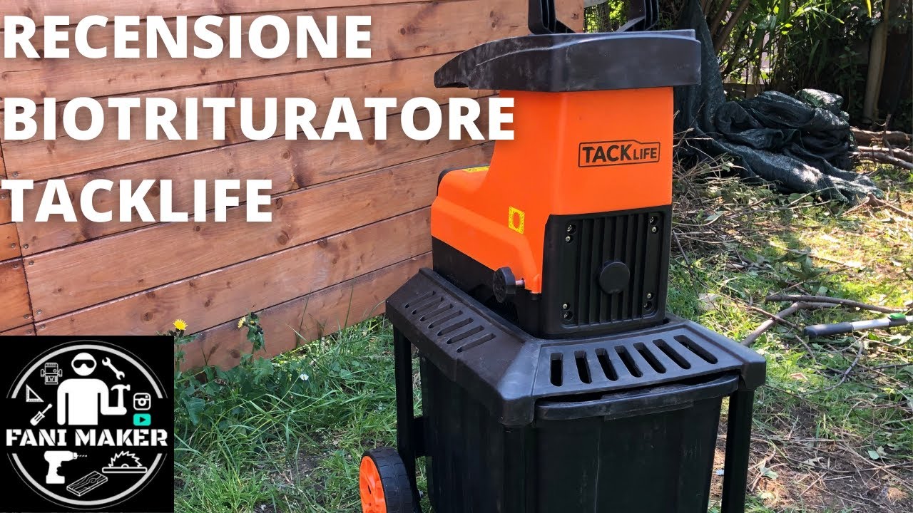 Ho provato il biotrituratore cippatrice Tacklife PWS01A - recensione e istruzioni per l'uso
