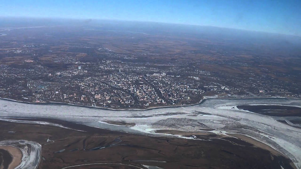 Хабаровск и р. Амур с высоты птичьего полёта
