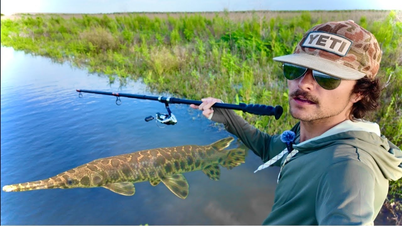Blowgun Fishing Flooded Texas Roads (Catch & Cook)