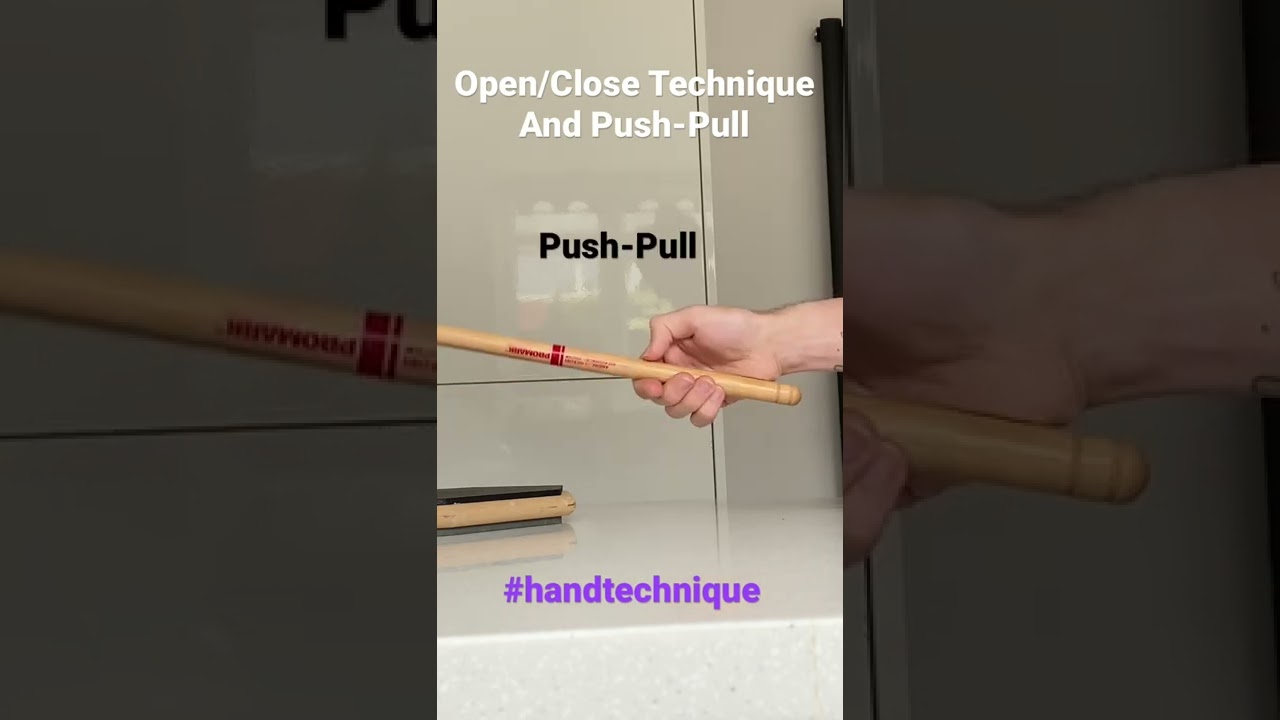 Hand Technique Demonstration Video #handtechnique #practicepad #drumstick #openclose #pushpull