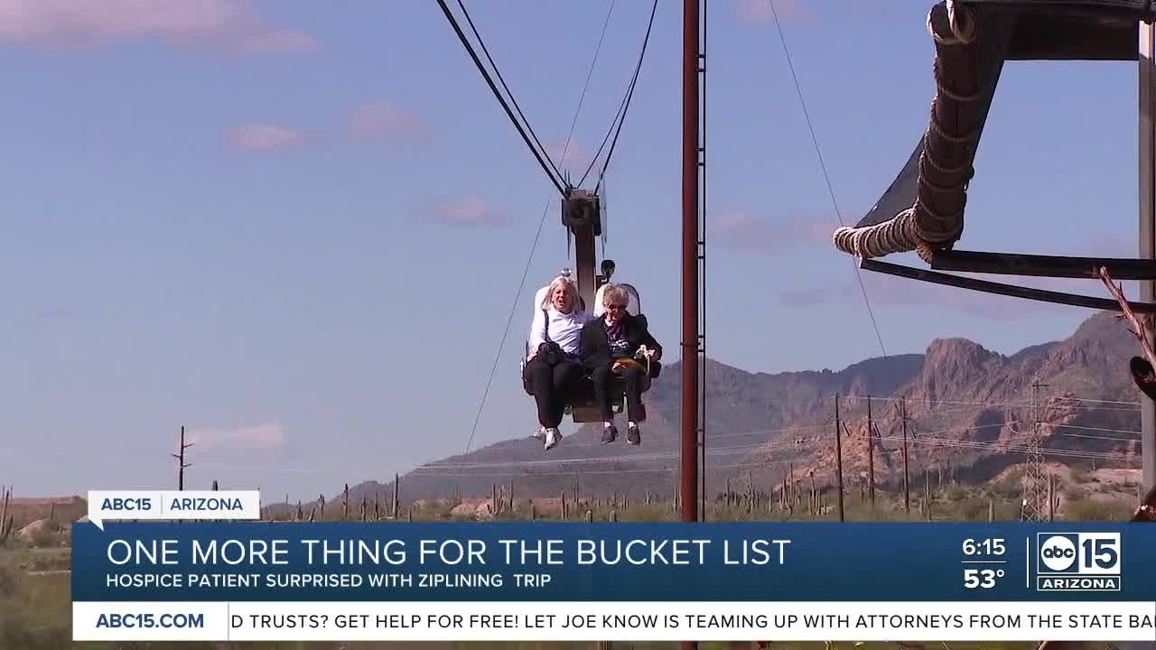 Hospice care helps patient 'zip' through her bucket list