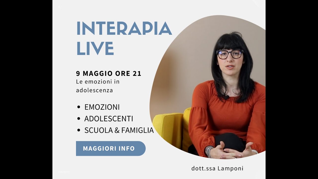 Interapia Live: Le emozioni in adolescenza