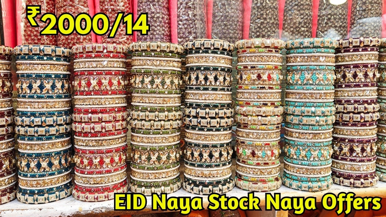 EID Naya Stock Naya Offers ₹ 2,0000/14 Low Price Zero Stone Bridal Bangle Sets Charminar Shopping