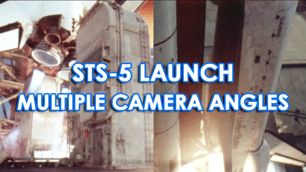 STS-5 Launch - Film, TV, 60fps, Multiple Angles, SRB & Tank Jettison, HD, Cameras, Columbia, 1982